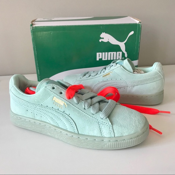 Puma Shoes - Puma Suede Classic + Mono Iced aqua sneaker NEW 6